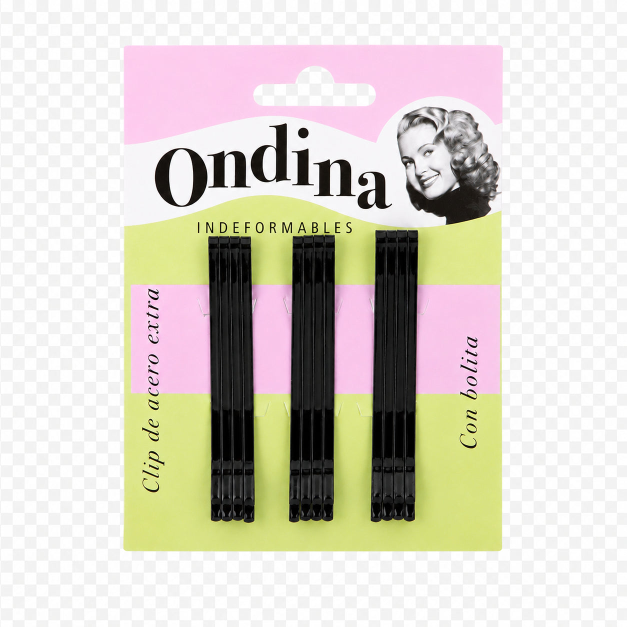 CART.12 CLIPS EUROSTIL NEGRO 55 MM