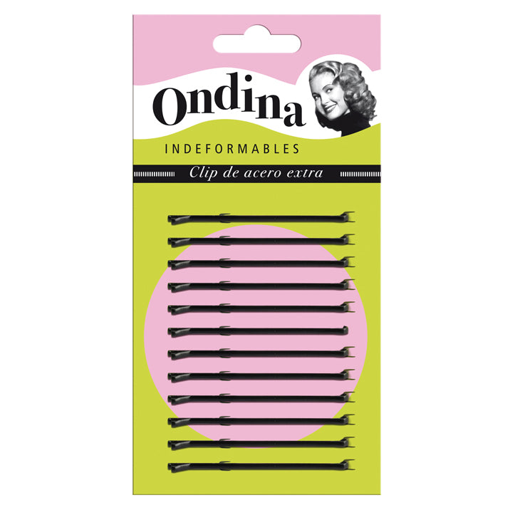 CARTON 12 CLIPS NEGRO 70 MM
