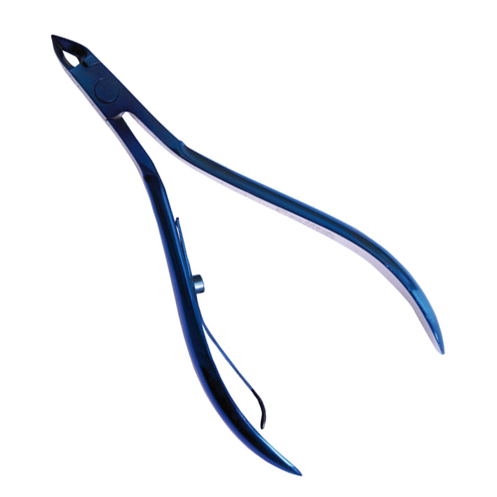 ALICATE CORTA CUTICULAS 10CM.AZUL TITANIO