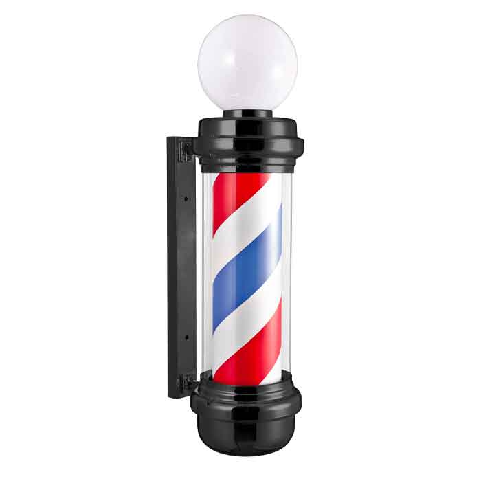 POLO BARBER CROMADO NEGRO CONESFERA LUMINOSA