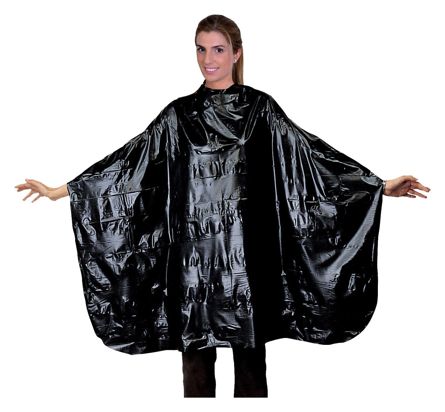 CAPA POLYESTER NEGRA CON MANGAS