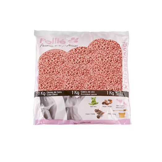 BOLSA 1KG. PERLAS CERA ROSA PIELES SENSIBLES