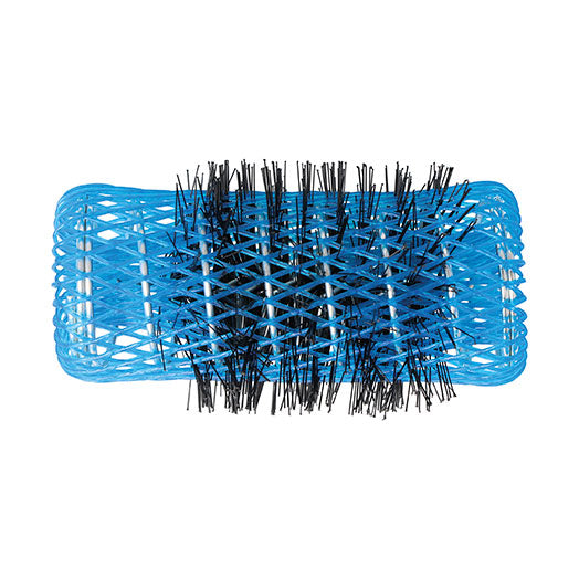 BOLSA 6 RULOS MALLA AZUL 28 MM CON PINCHITO