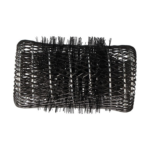 BOLSA 6 RULOS MALLA NEGRO 40 MM CON PINCHITO