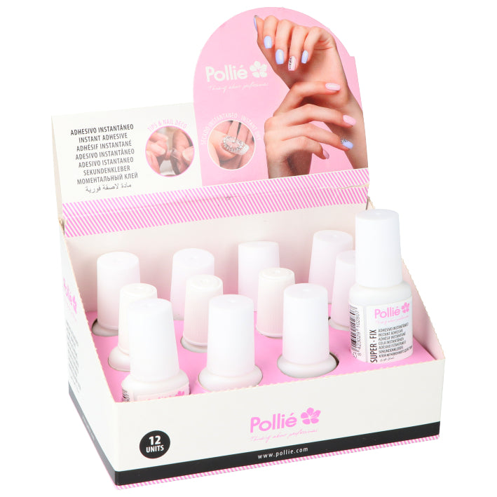 EXPOSITOR 12 ADHESIVOS PARA NAIL ART 10g