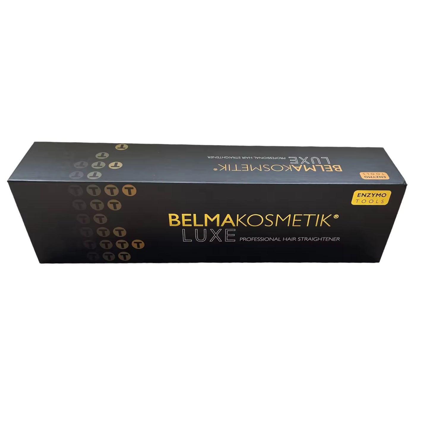 Belma kosmetik-Professional Hair Straightener Titanio/oro ancha especial alisado orgánico