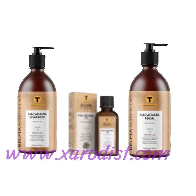 Belma kosmetik-Pack macadámia-Champú 500+Mascarilla 500+Sérum oil macadámia 50