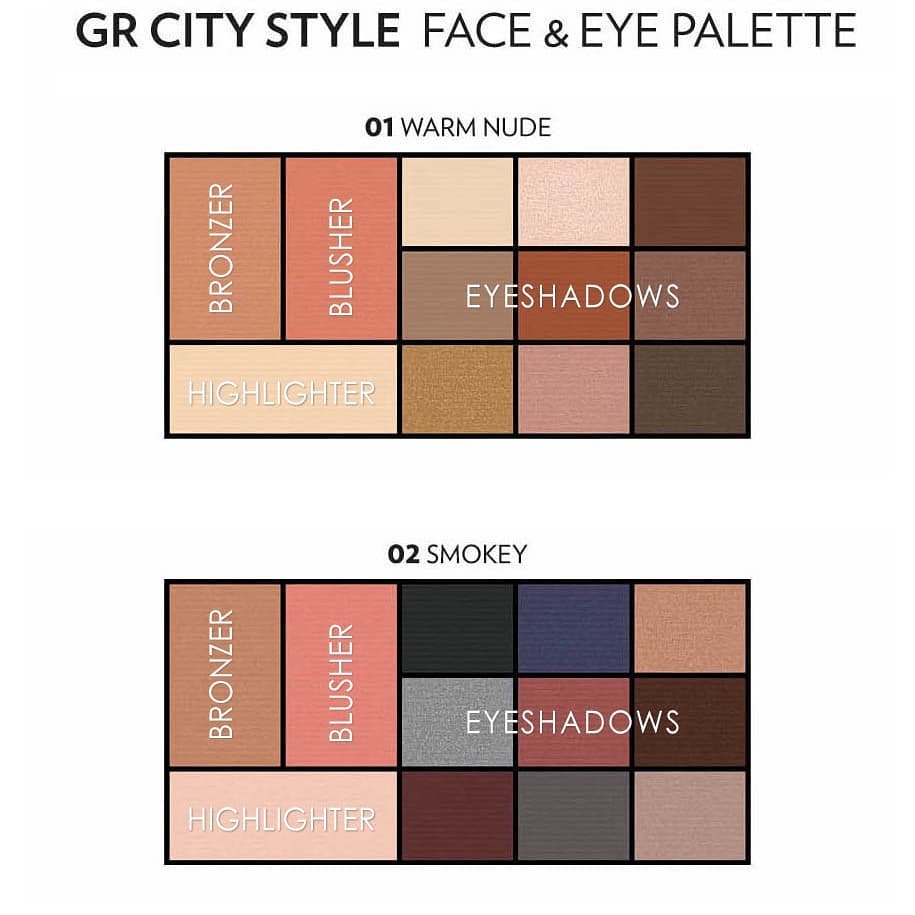City Style Face and Eye Palette - Paleta facial y de ojos multifunción