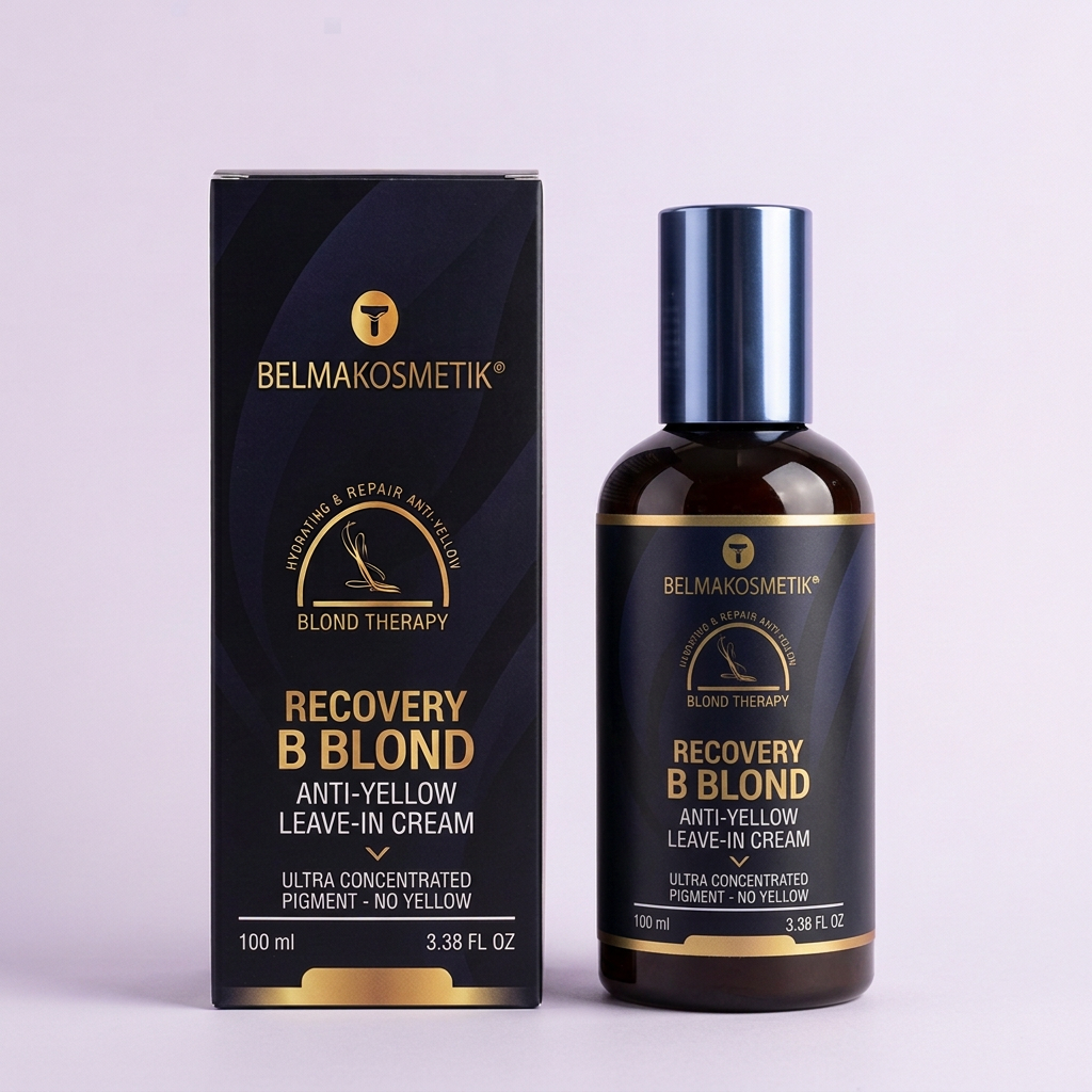 Imagen ilustrativa de Recovery BBlond 100 ml con caja sobre fondo lila suave