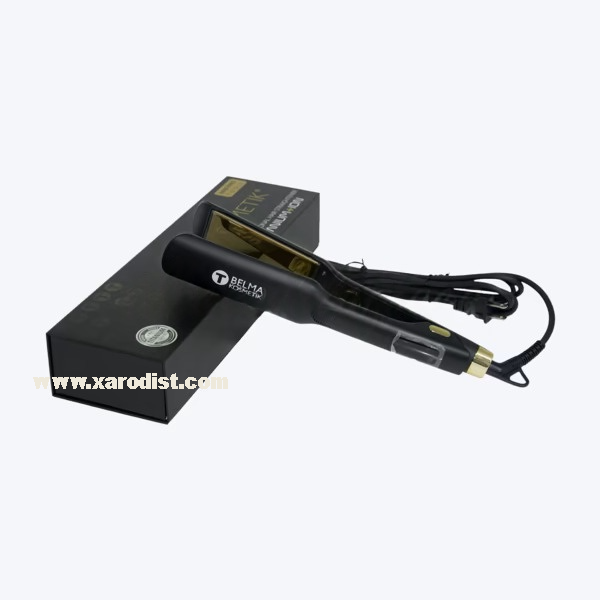 Belma kosmetik-Professional Hair Straightener Titanio/oro ancha especial alisado orgánico