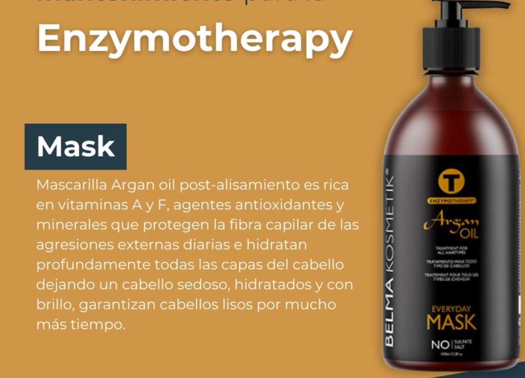 Belma kosmetik-Argán kit de argán 500 cuidado en casa-todo tipo de cabellos y post alisado