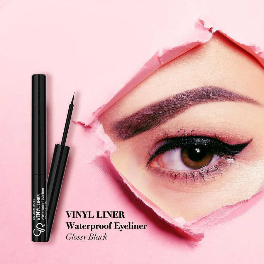 Vinyl Liner Waterproof Eyeliner - Eyeliner líquido negro brillante waterproof