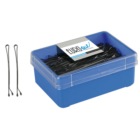 CAJA 200 CLIPS EUROSTIL NEGRO60 MM