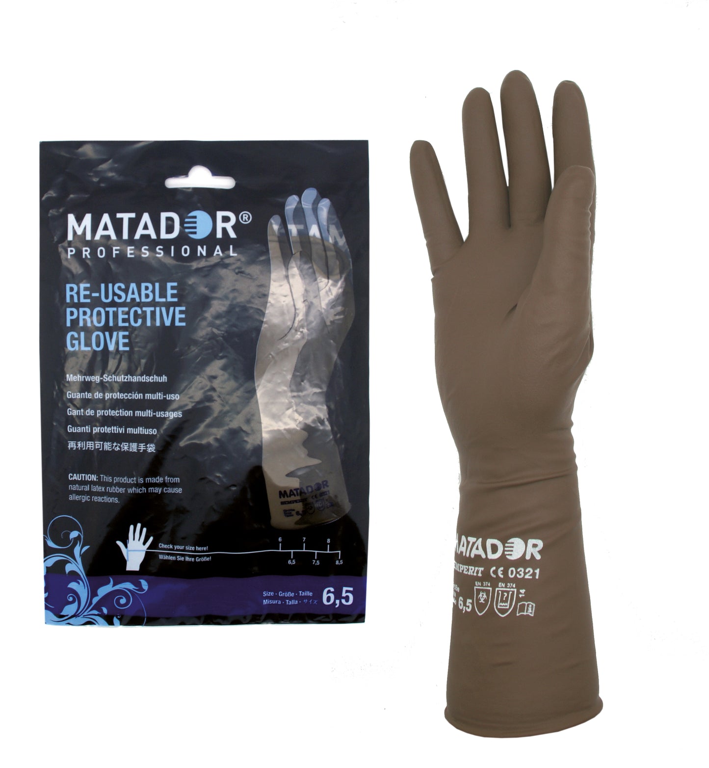 BOLSA 2U. GUANTES PROFES. 6,5