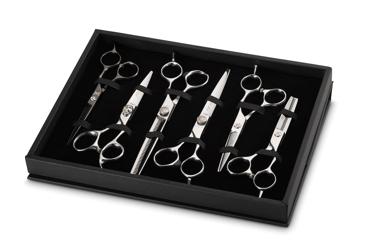 ESTUCHE MUESTRARIO PREMIUM CON 6 TIJERAS