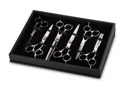 ESTUCHE MUESTRARIO PREMIUM CON 6 TIJERAS