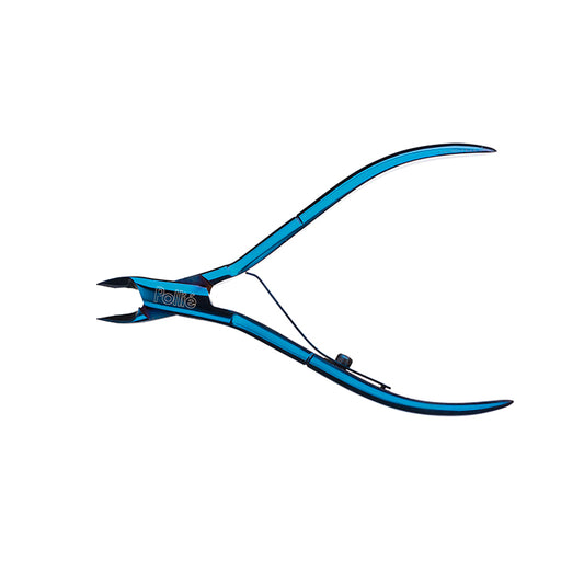 ALICATE CORTA CUTICULAS 11CM.AZUL TITANIO