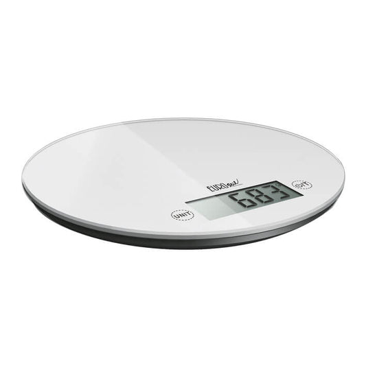 BALANZA DIGITAL BLANCA REDONDA 5 KG.(1 GRAMO)