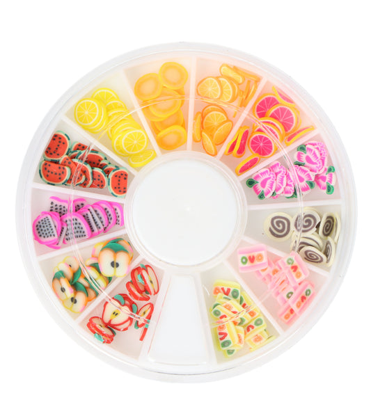 FIMO NAIL ART FLORS I FRUITES RODET 144 UDS