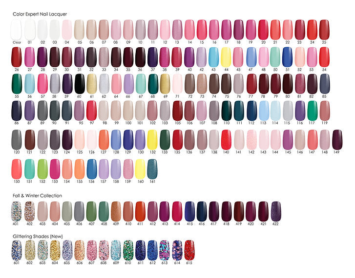Color Expert Nail Lacquer - Esmalte de uñas de alta cobertura con pincel ancho / Nº(00→50)