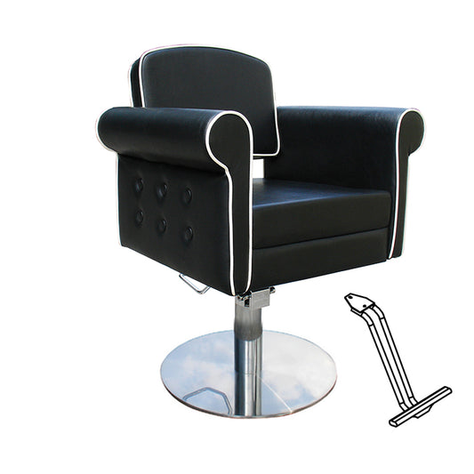 SILLA STYLE NEGRA PIE REDONDOCON APOYAPIES