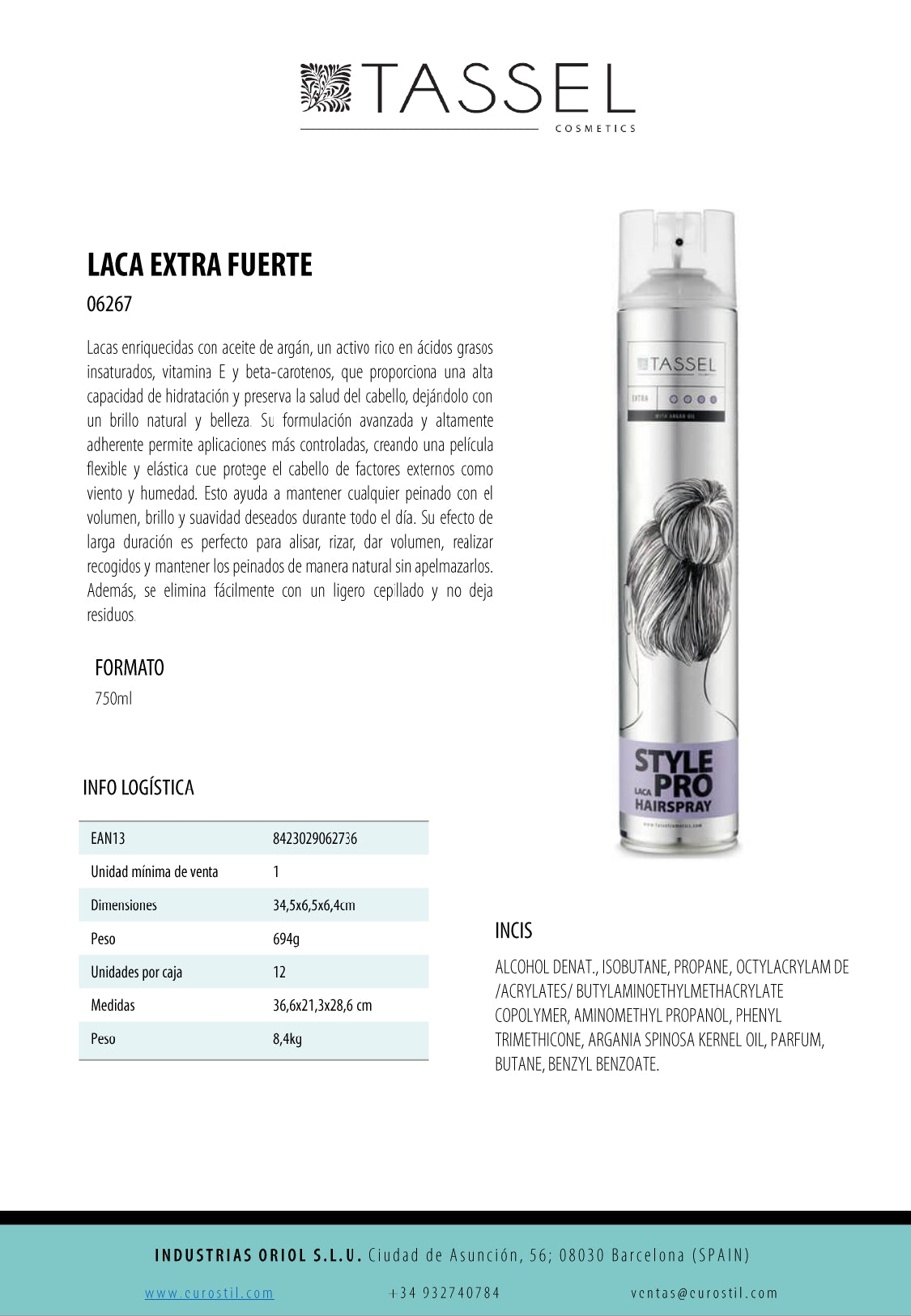 06267 LACA EXTRA FUERTE 750 ML.