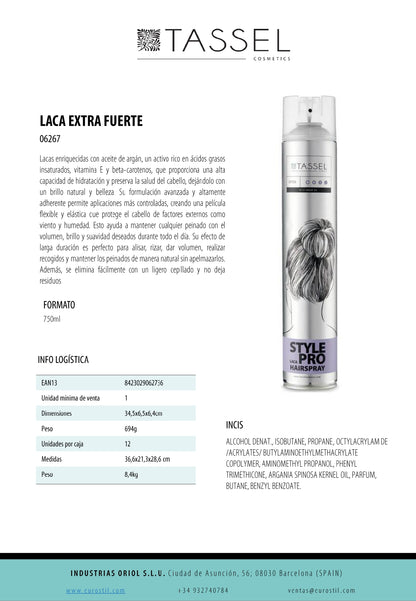 06267 LACA EXTRA FUERTE 750 ML.
