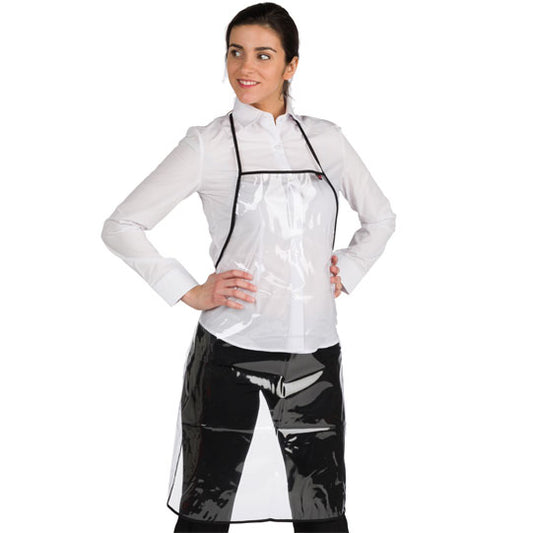DELANTAL MOD.31306075 TRANSPARENTE/NEGRO