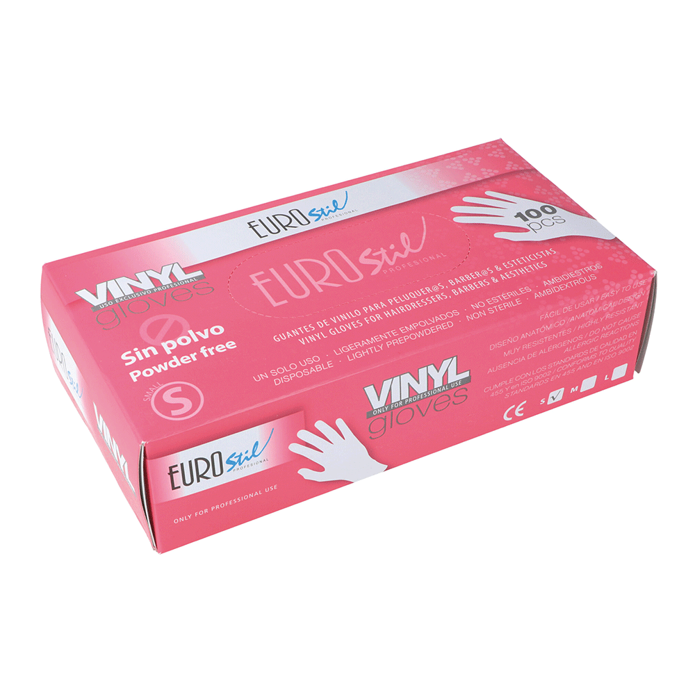 CAJA 100 GUANTES VINILO SIN POLVO GRANDES