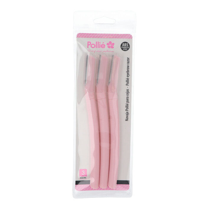 PACK 3 NAVAJAS POLLIE PARA CEJAS 15CM
