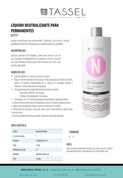 07777 NEUTRALIZANTE PARA PERMANENTE 1 LITRO