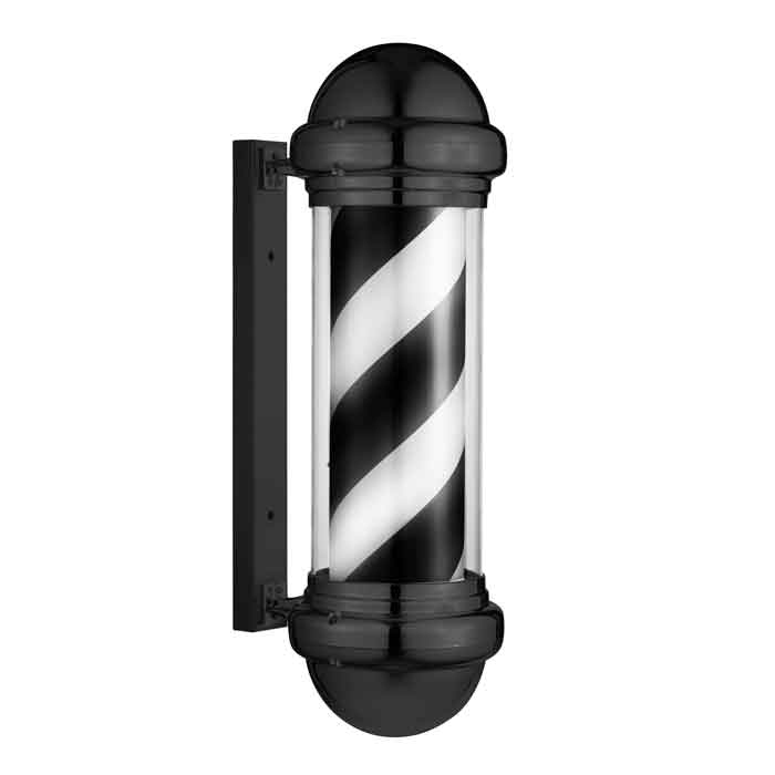 POLO BARBER CROMADO NEGRO RAYAS BLANCO-NEGRO