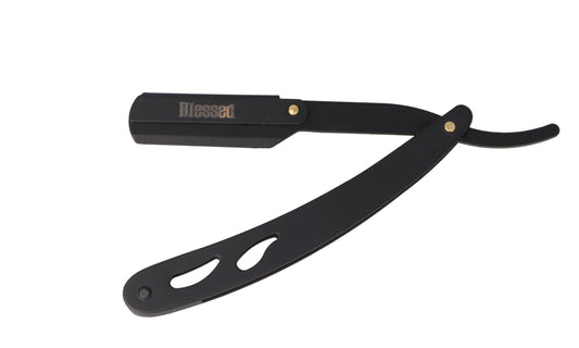 NAVAJA DE MARIPOSA MANGO METAL NEGRO BLESSED