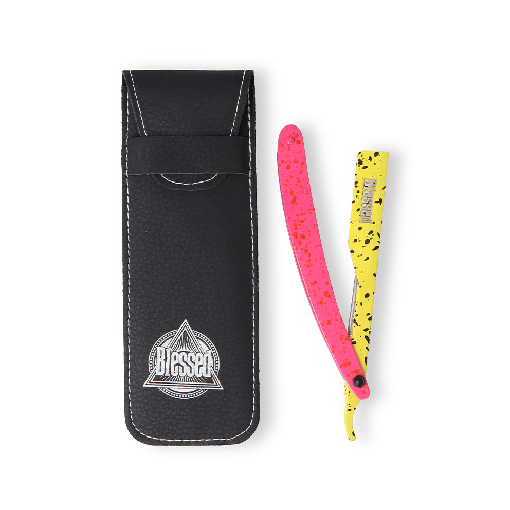 NAVAJA AFEITAR NEON AMARILLO+ROSA BLESSED