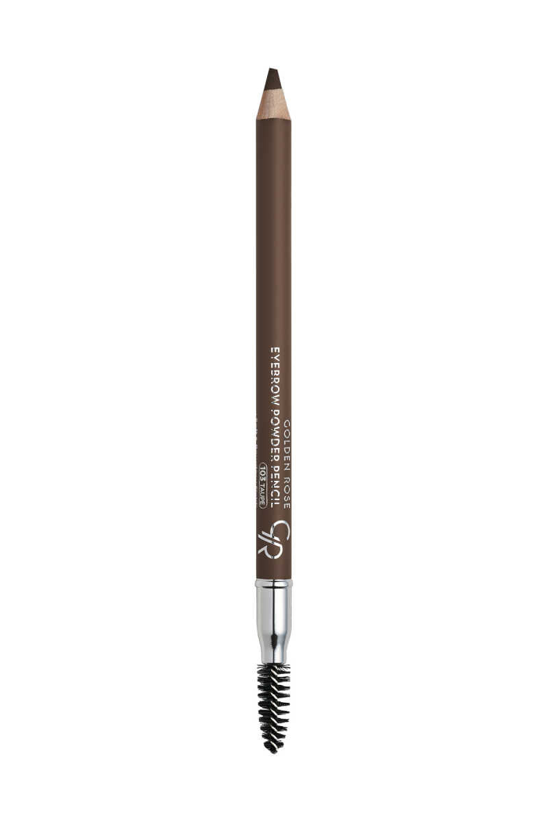 Eyebrow Powder Pencil – Lápiz de cejas con acabado empolvado y cepillo.