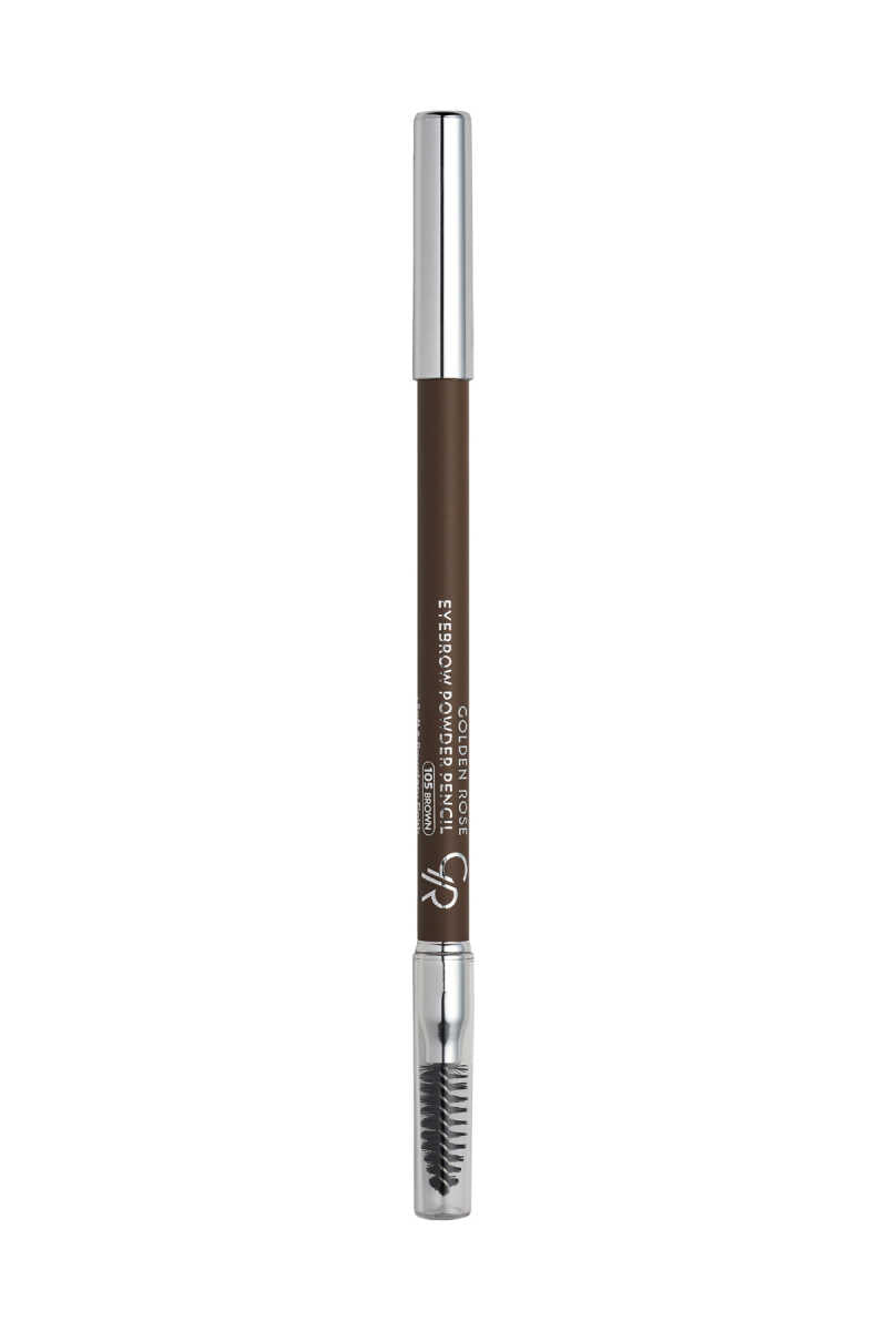 Eyebrow Powder Pencil – Lápiz de cejas con acabado empolvado y cepillo.