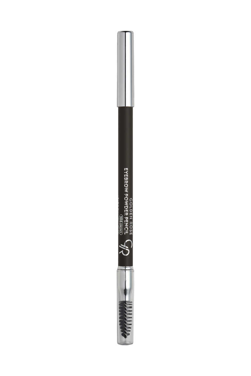 Eyebrow Powder Pencil – Lápiz de cejas con acabado empolvado y cepillo.