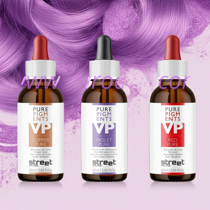 Belma kosmetik- Pack Pure Pigment - Violet Pure-Red pure-Copper pure-60 ml x 3