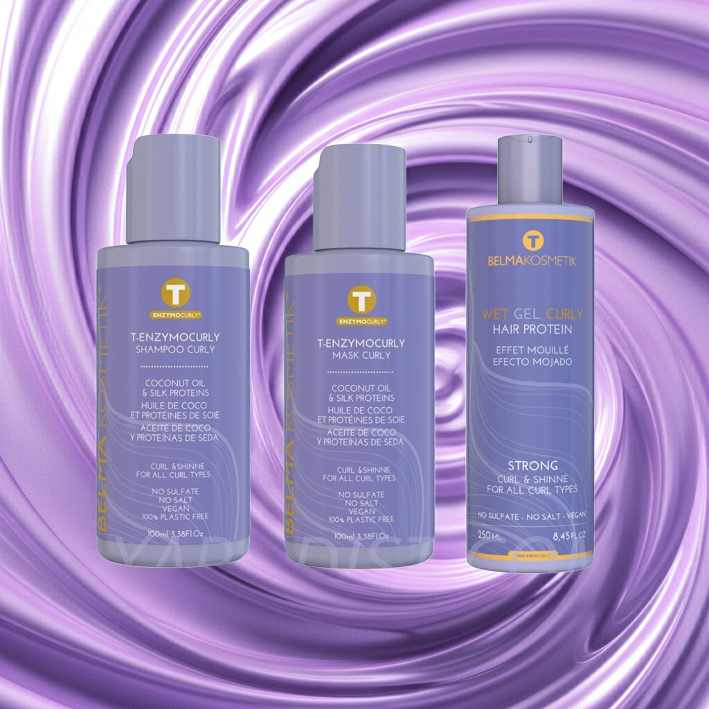 Belma kosmetik-Pack curly Wet-Gel rizos húmedo,definición rizos,sin residuos,efecto mojado,styling,hidrata y protege mientras define y suaviza el cabello.