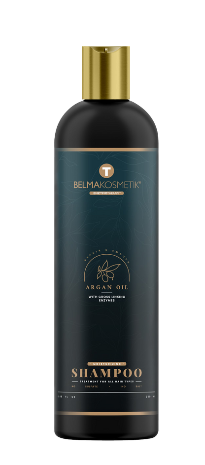 Belma kosmetik-Champú de argán 250 ml,mantenimiento para todo tipo de cabellos
