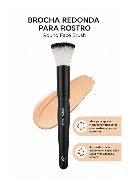 Brocha Redonda para Rostro  – Base y Polvos - Round Face Brush