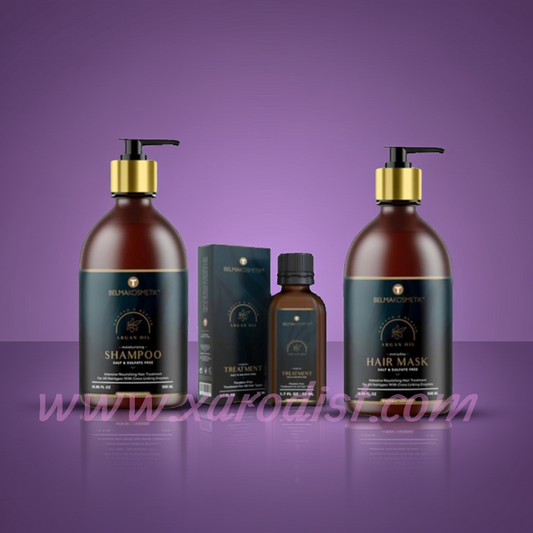 Belma kosmetik-Pack argan-Champú 500+Mascarilla 500+Serum oil 50