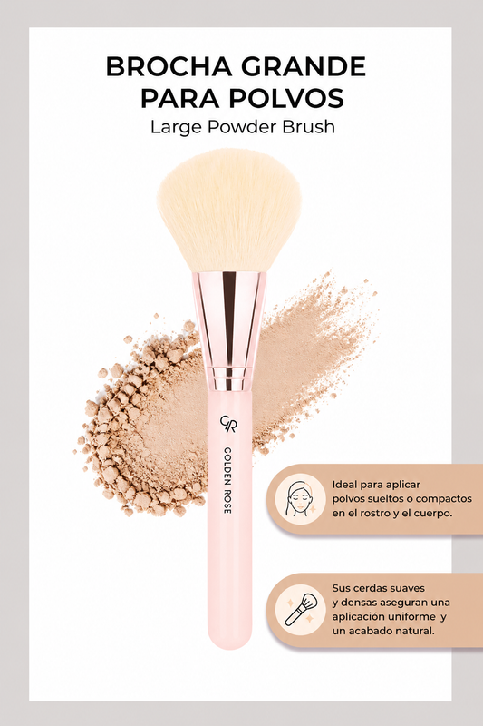 Brocha Grande para Polvos  – Nude -  Acabado Natural - Large Powder Brush