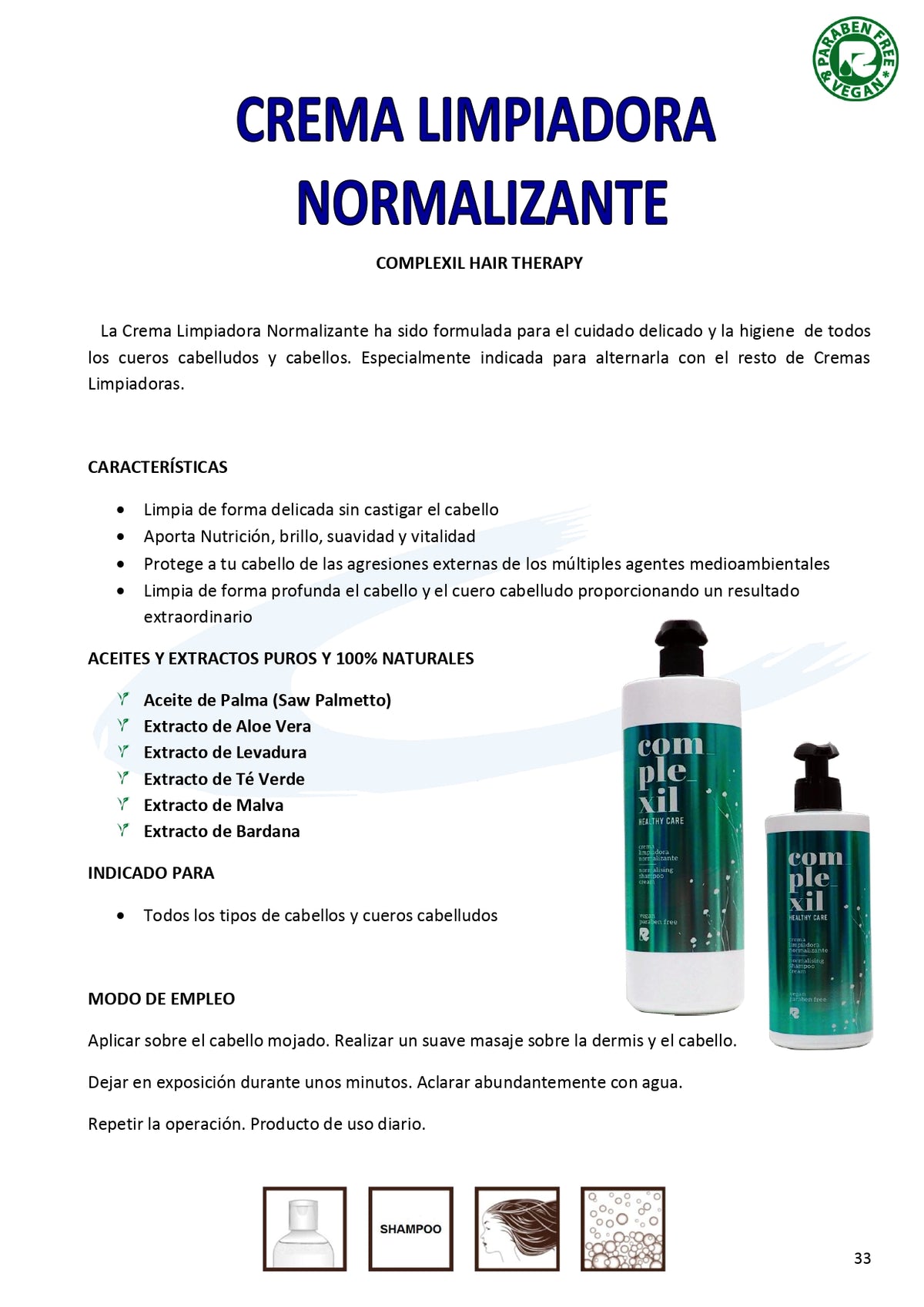 Complexil Plus Complexil-Crema netejadora normalitzant (xampú tot tipus de cabells ...