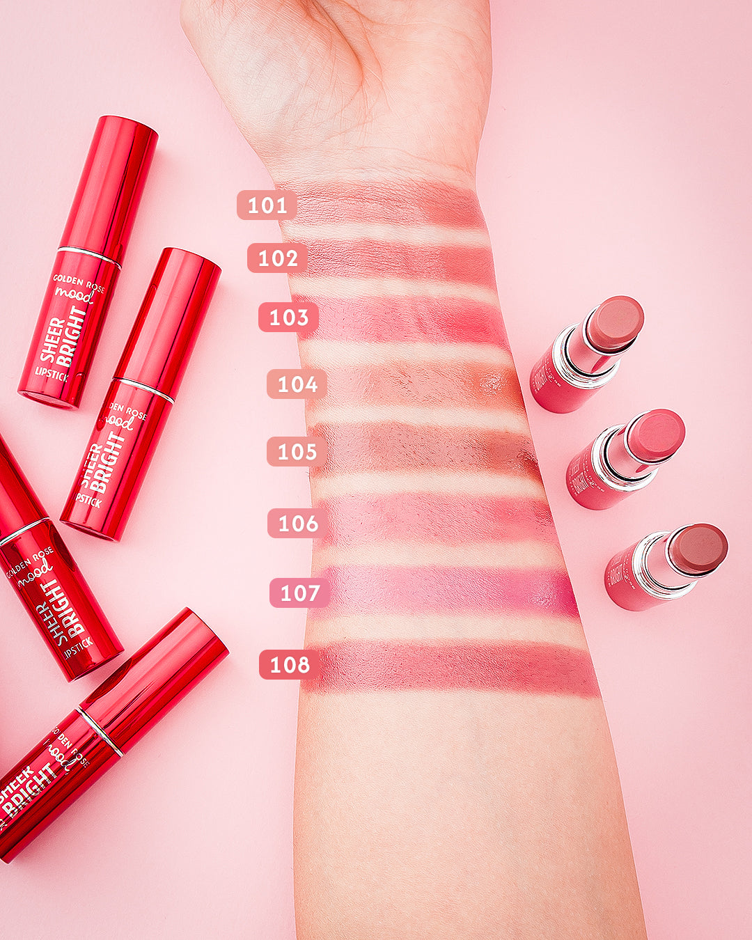 Mood Sheer Bright Lipstick - Barra de labios hidratante con brillo natural