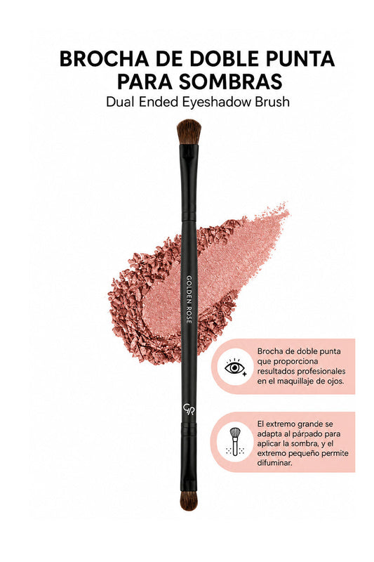 Brocha Doble para Sombras – Aplicación y Difuminado - Dual Ended Eyeshadow Brush