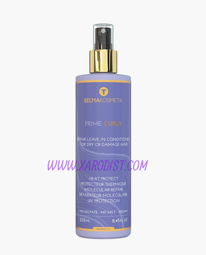 Belma kosmetik-Prime curly-Acondicionador sin enjuague para rizos. Repara,hidrata,protege,define y suaviza.250 ml
