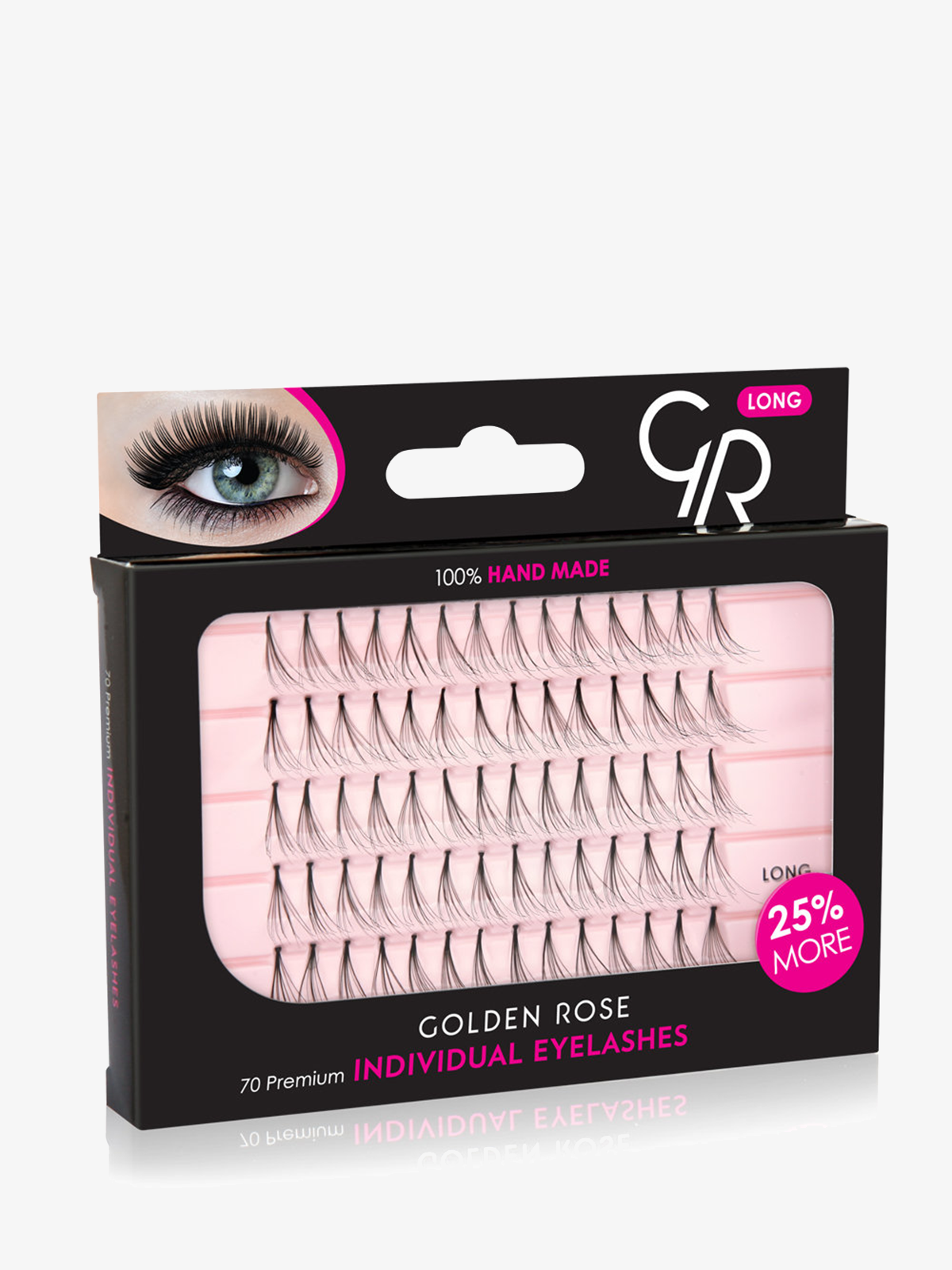 Individual Eyelashes Long Golden Rose – Pestañas Postizas Individuales Largas