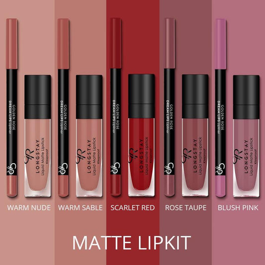 Matte Lip Kit - Labial líquido mate + perfilador de labios