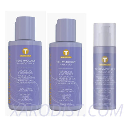 Belma kosmetik-Pack curly foam- Rizos definidos ,con volumen, suavidad y control del frizz sin rigidez ni residuos.